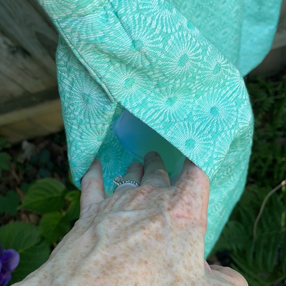 Boden Clara Dress floral daisy jacquard textured glam retro mint 10 10 R - Picture 10 of 11